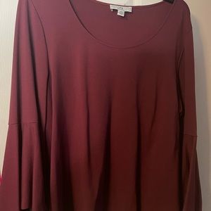 Halston Bell Sleeve Blouse